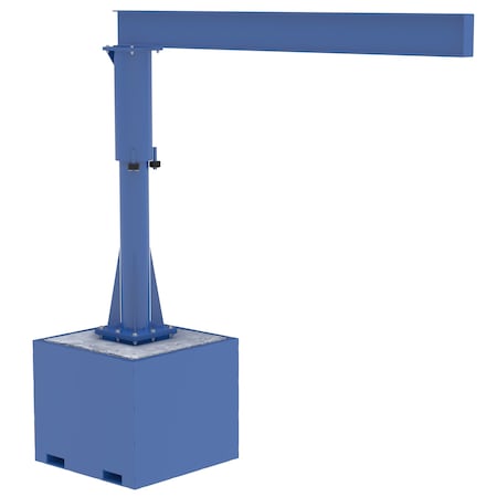 Vestil Portable Jib, Concrete Base, 10 ft., 500 JIB-CB-50-10-10-BC